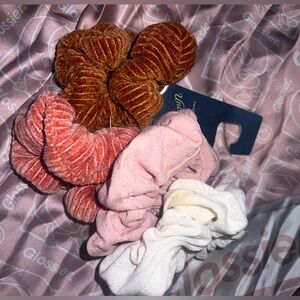 Universal Thread Velvet and Cotton Scrunchie Trio